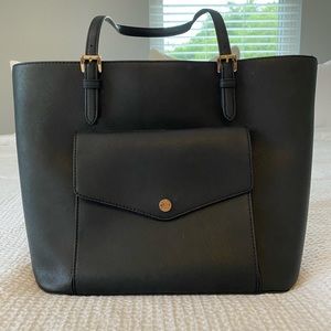 Michael Kors Jet Set Large Leather Pocket Tote Bag